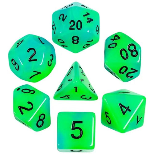 Blue+Green Glow in the Dark Dice
