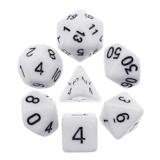 Opaque white dice