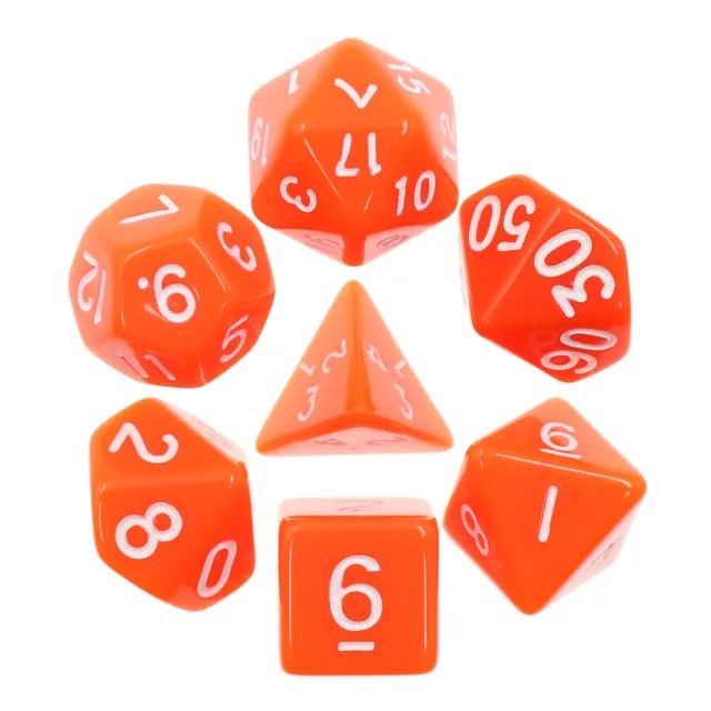 Orange opaque dice