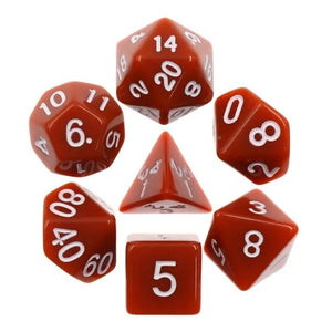 Brown opaque dice