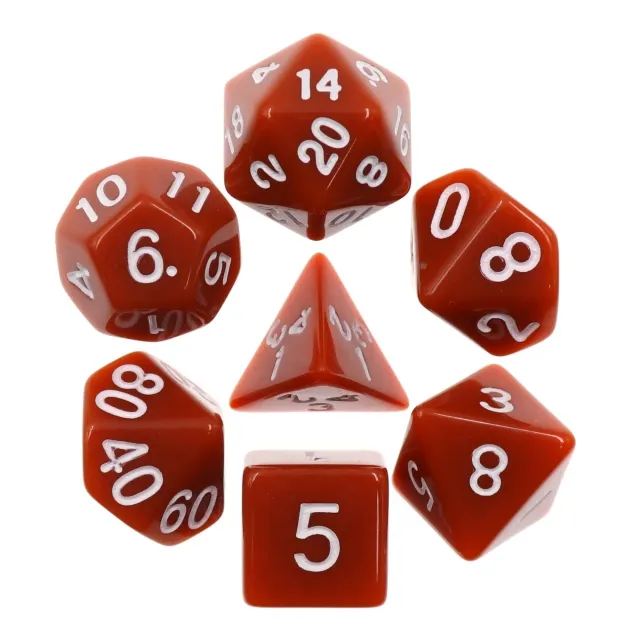 Brown opaque dice