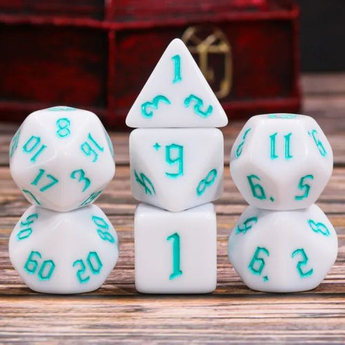 White Opaque (Teal font)