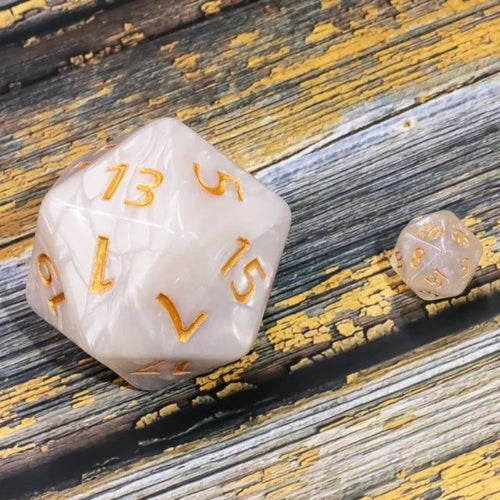 White pearl 55mm Titan Dice