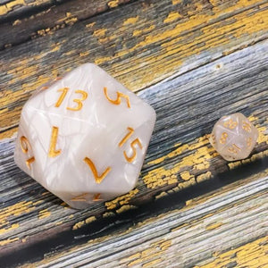 White pearl 55mm Titan Dice