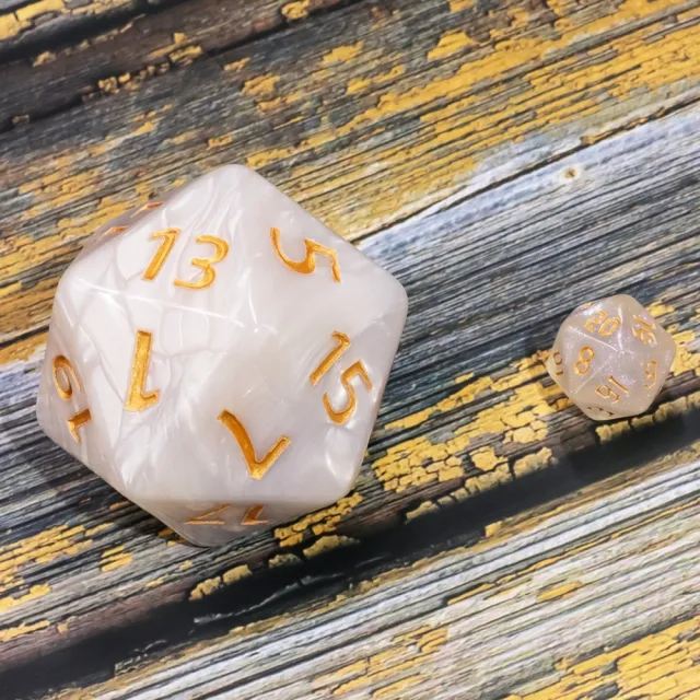 White pearl 55mm Titan Dice