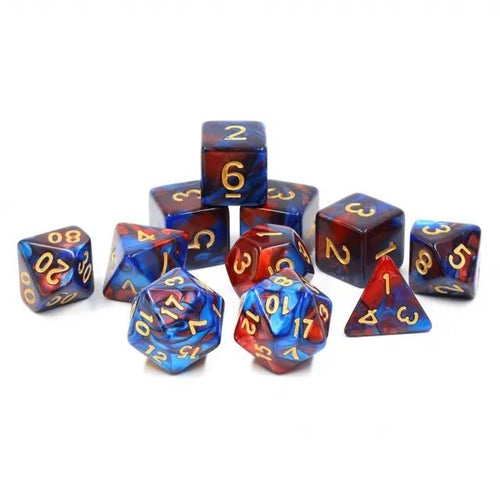Red+Blue  Blend Dice-11 pcs set