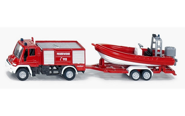 Siku Mercedes-Benz Unimog Fire Engine with Boat DT<br>(Shipped in 10-14 days)