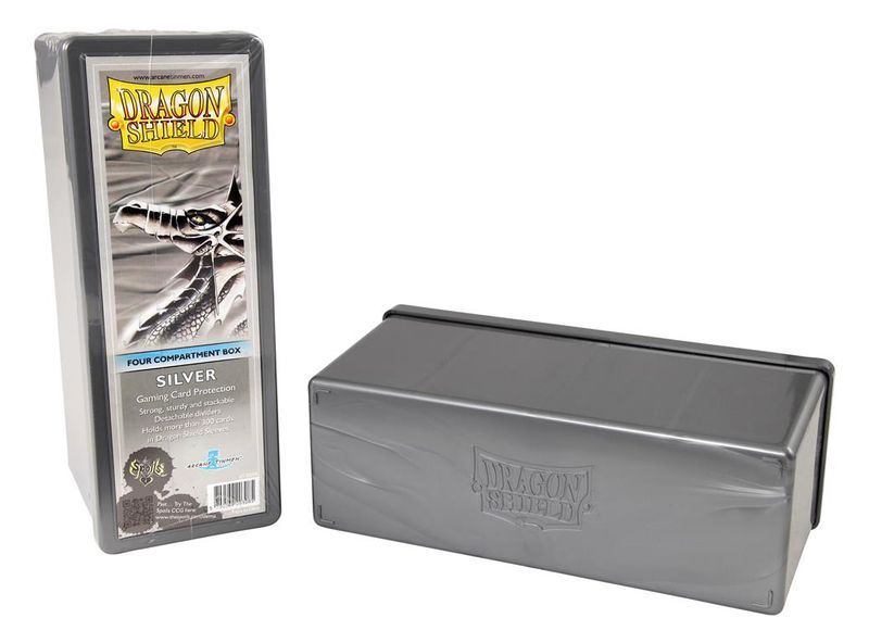 Silver Four Compartment Box Dragon Shield