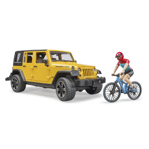 Bruder Toys Jeep Wrangler R.U. w/Mountain Bike & Cyclist<br>(Shipped in 10-14 days)