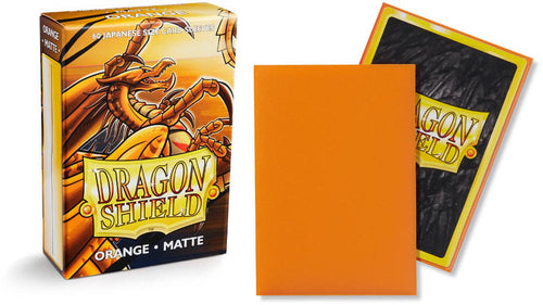 Orange Matte Sleeves Japanese Dragon Shield