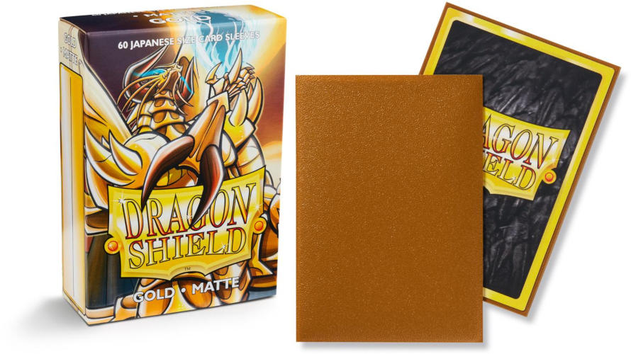 Gold Matte Sleeves Japanese Dragon Shield
