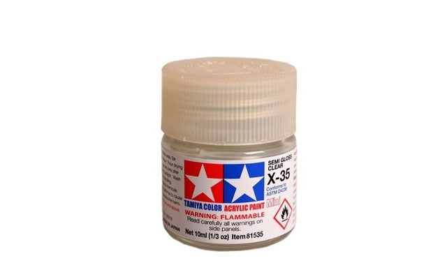 Tamiya X-35 Semi Gloss Clear Mini Acrylic 10ml<br>(Shipped in 10-14 days)