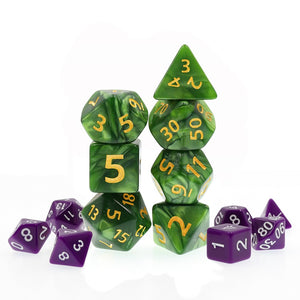 Giant Pearl Green Polyhedral Dice Set (7Pcs)