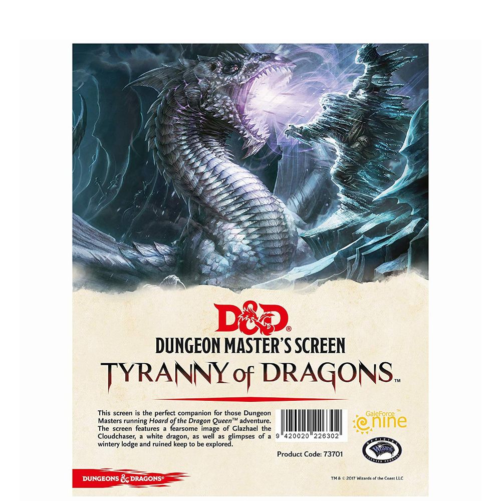 Tyranny of Dragons DM Screen